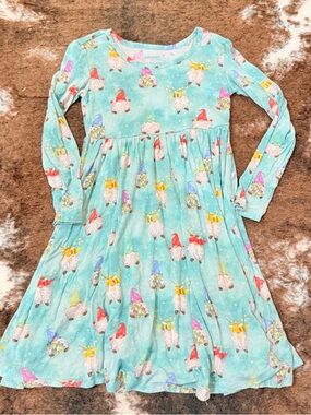 Posh peanut Christmas gnome bamboo twirl dress girls size 5T